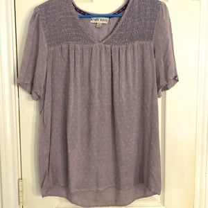 Knox Rose smocked shirt beautiful lavender color, size small, loose, Never worn